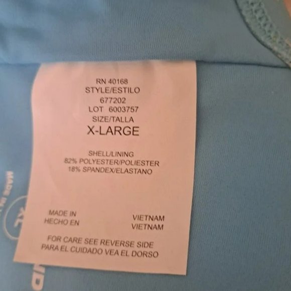 Women's Pride Adult Humankind Swim Top - Blue with Sprinkles Size XL - Picture 4 of 5